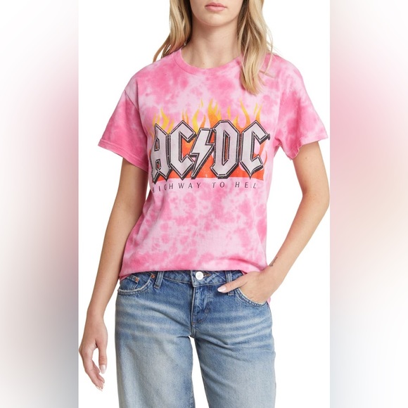 Tops - AC/DC Fire Cotton Graphic T-Shirt